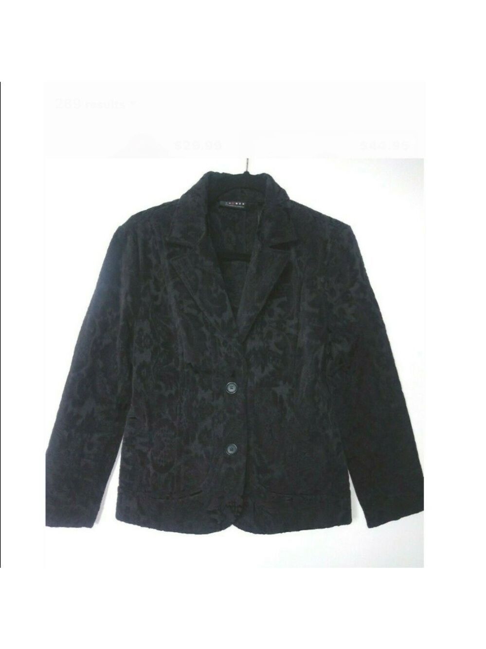 𝅺access Black Jacquard Blazer